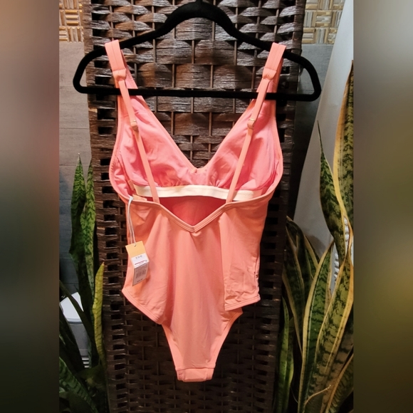 NWT So alluring Salmon tummy control slimming adjustable strap swim bathing suit - Picture 2 of 13